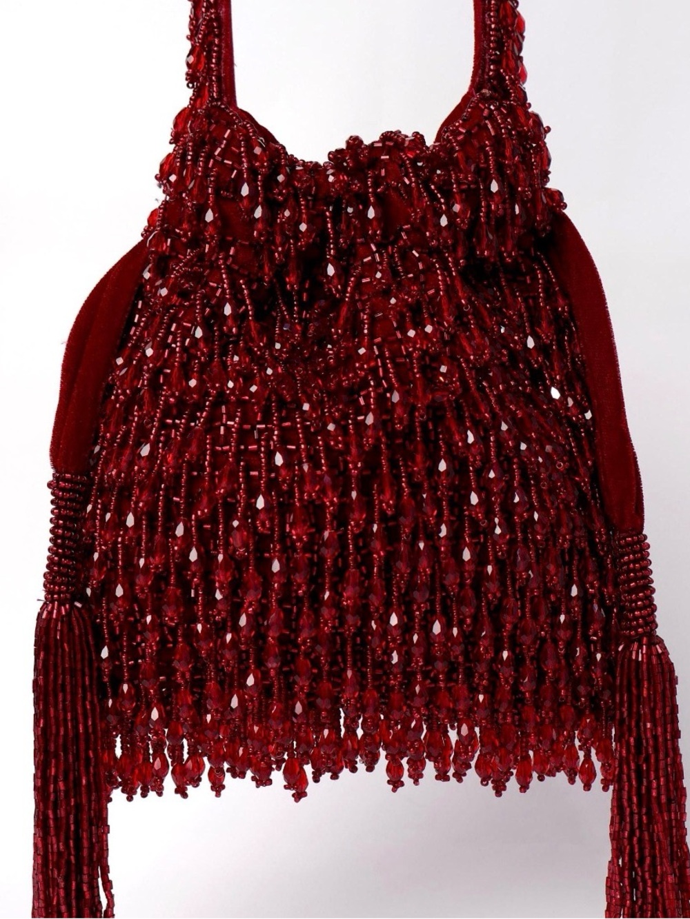 Red Beaded Bag
